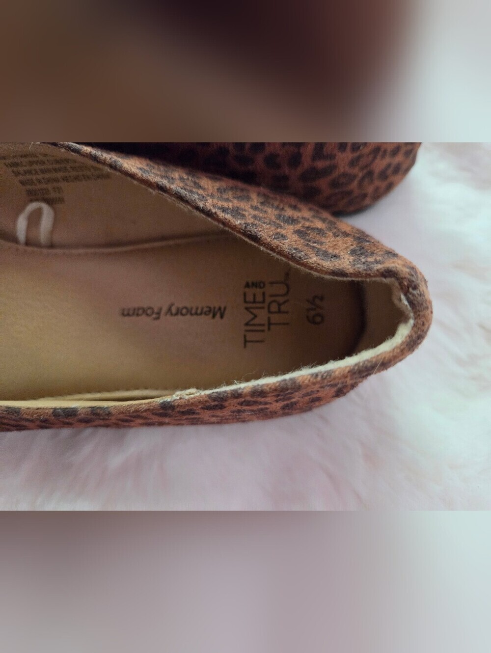 Time and Tru Leopard Print Memory Foam Loafers Size 6.5 Animal Print - Picture 8 of 8